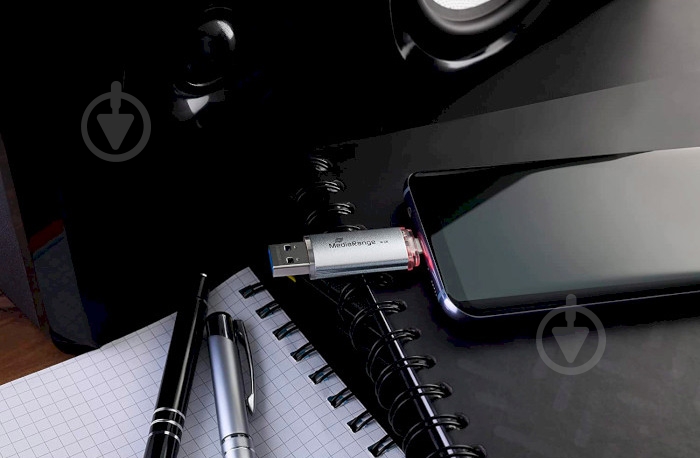 Флеш-память MediaRange 32 ГБ USB 3.0 USB Type-C silver (MR936) - фото 2