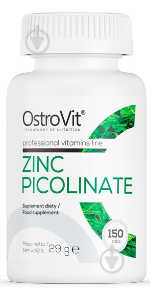 Добавка харчова Ostrovit Zinc Picolinate 150 шт./уп. - фото 1