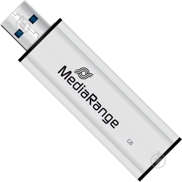 Флеш-память USB MediaRange 256 ГБ USB 3.0 black/silver (MR919) - фото 1
