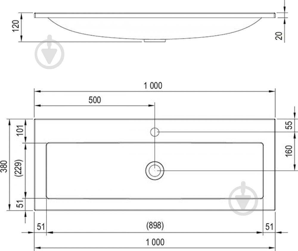 Умывальник Ravak Clear 100 - фото 2