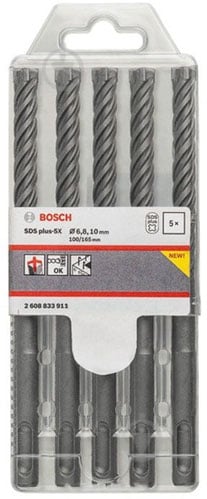 Набор буров Bosch 5X SDS-plus 6x5 шт. 2.608.833.911 - фото 2