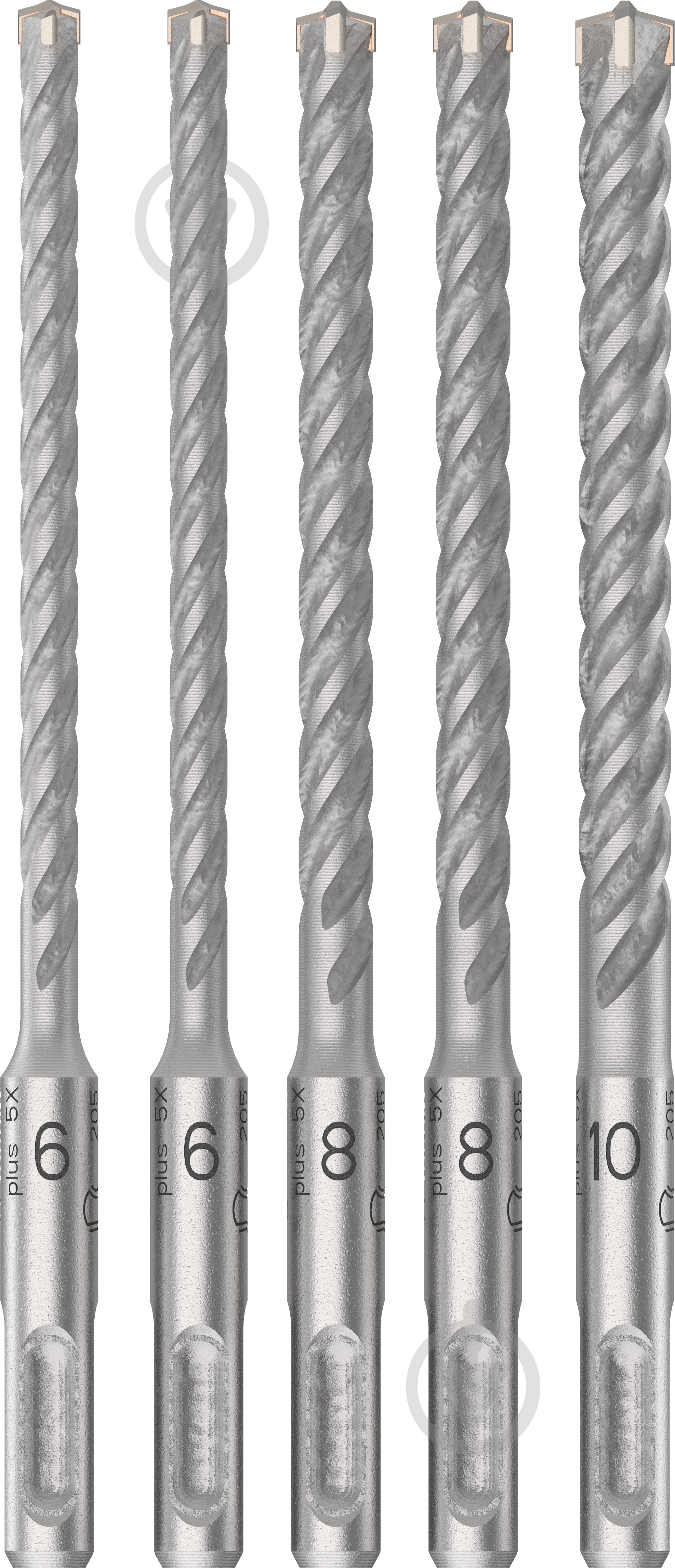 Набор буров Bosch 5X SDS-plus 6x5 шт. 2.608.833.911 - фото 1