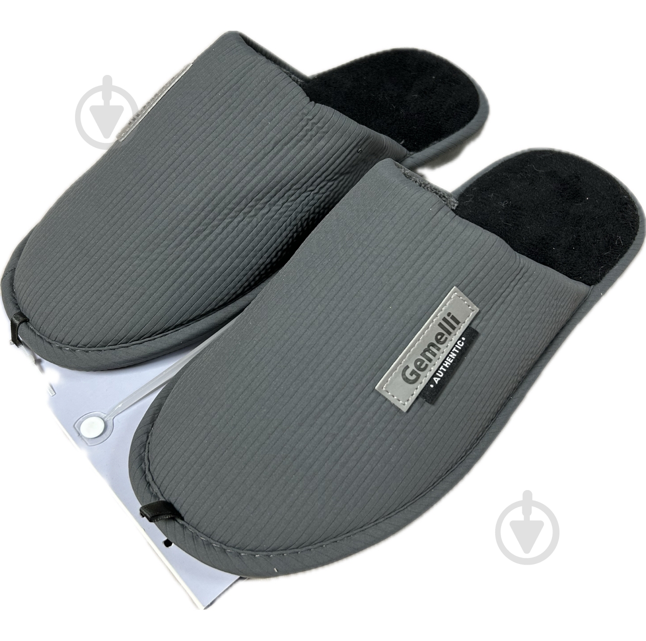 Тапки домашние Gemelli Ахилес р.45 серый - фото 1 Тапки домашние Gemelli Ахилес р.45 серый - фото 1