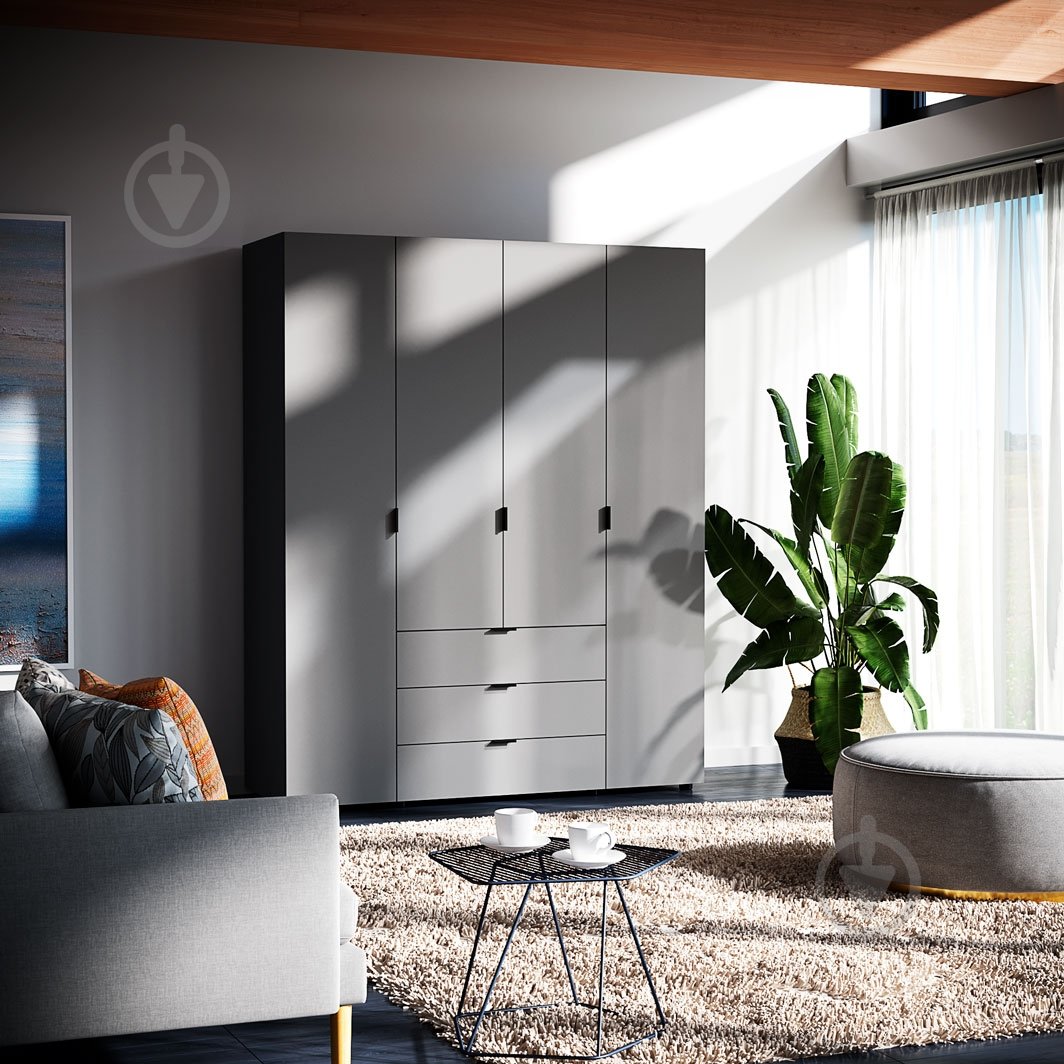 Шафа Берегиня Choice 1600х2000х550 ДСП антрацит - фото 1