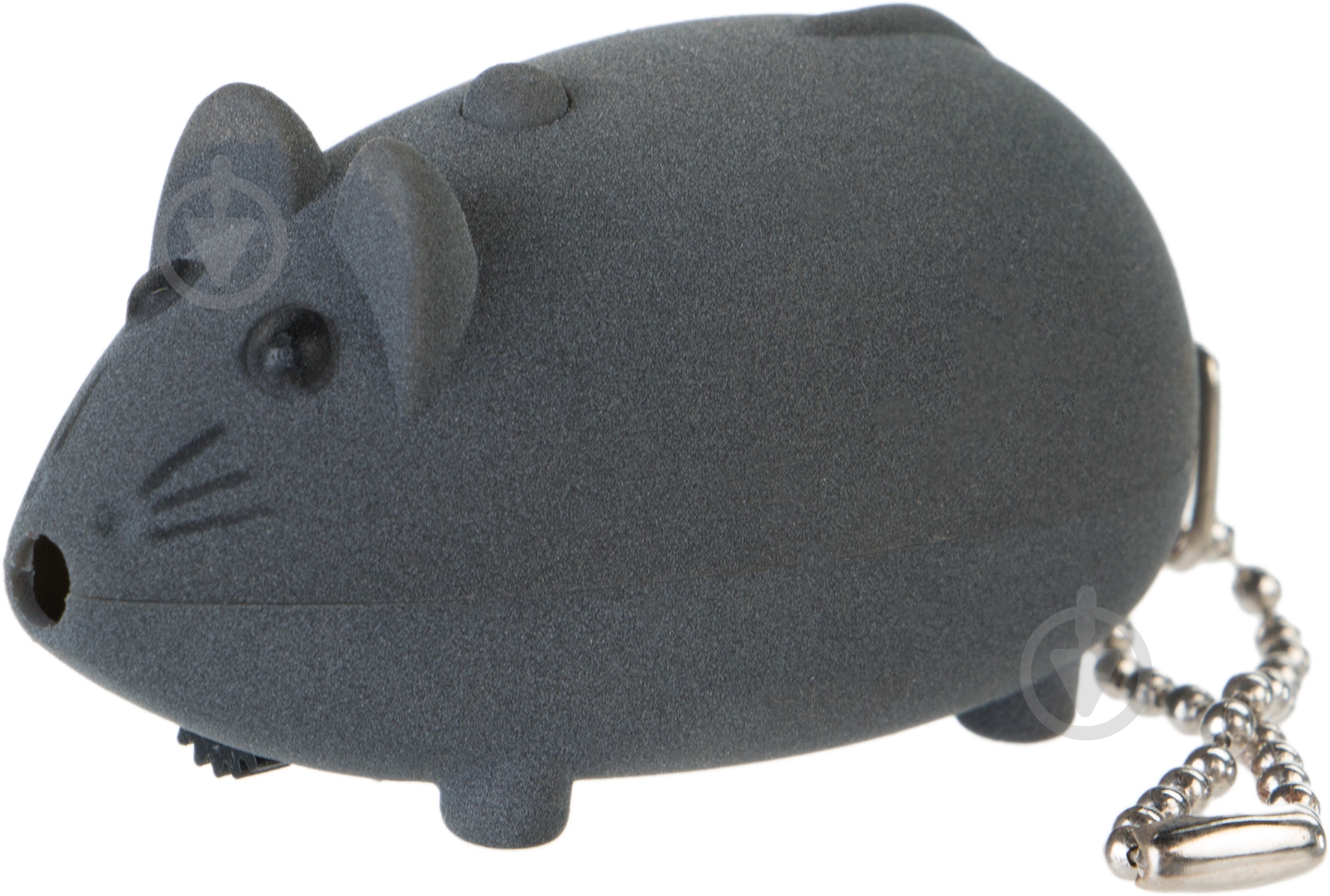 Іграшка для котів Camon Миша лазерна брелок 7 см сірий - фото 1