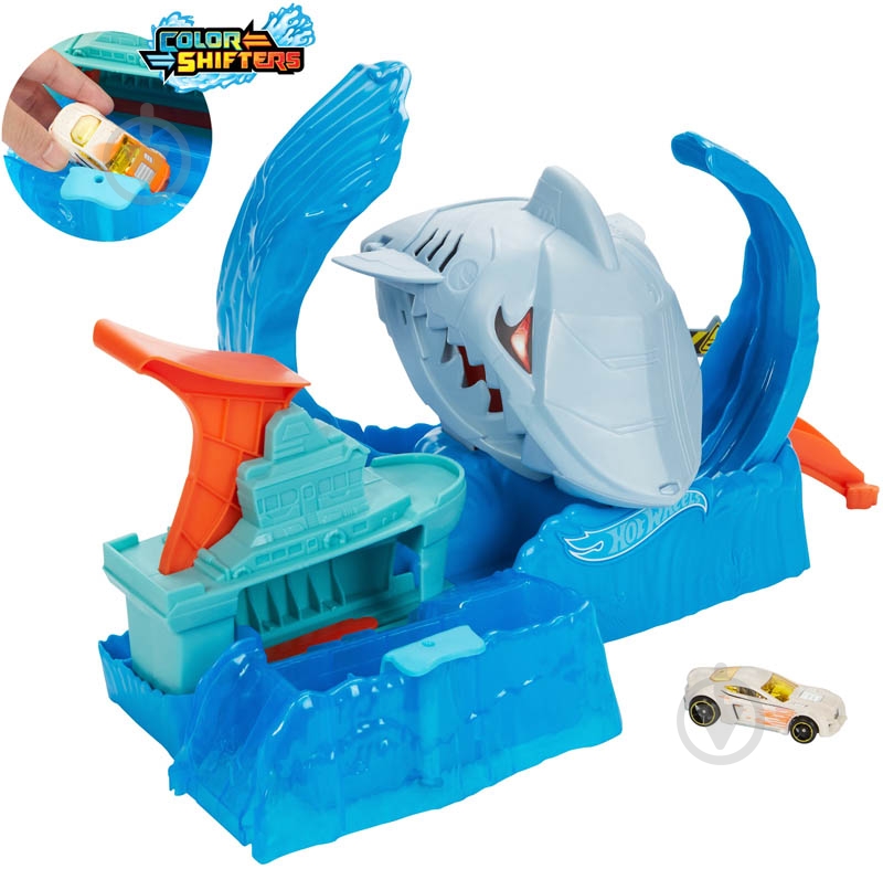 Трек Hot Wheels Голодная Акула-робот GJL12 - фото 3