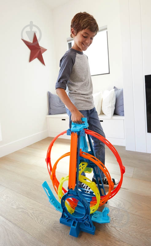 Трек Hot Wheels Тройная петля GLC96 - фото 8 Трек Hot Wheels Тройная петля GLC96 - фото 8