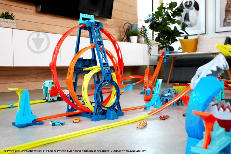 Трек Hot Wheels Тройная петля GLC96 - фото 9 Трек Hot Wheels Тройная петля GLC96 - фото 9