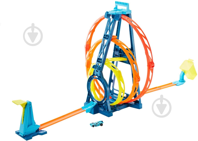 Трек Hot Wheels Тройная петля GLC96 - фото 7 Трек Hot Wheels Тройная петля GLC96 - фото 7