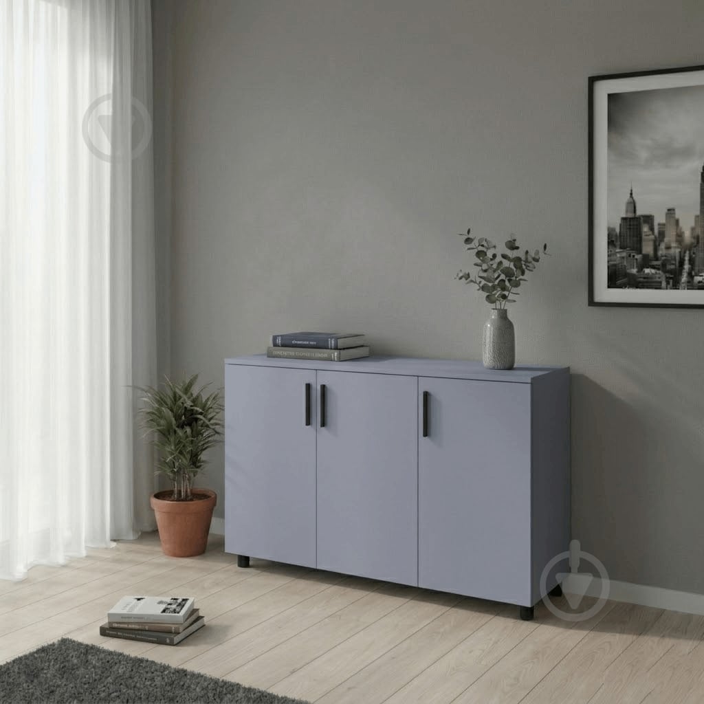 Комод Doros Торн 3ДСП 1350x800x516 мм серый/серый - фото 3 Комод Doros Торн 3ДСП 1350x800x516 мм серый/серый - фото 3