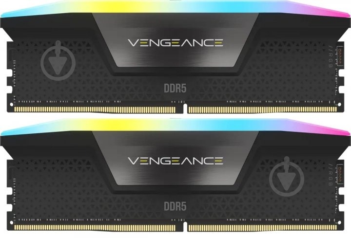 Оперативная память Corsair DDR5 SDRAM 32 GB (2x16GB) 5200 MHz (CMH32GX5M2B5200Z40K) Vengeance RGB Black - фото 2 Оперативная память Corsair DDR5 SDRAM 32 GB (2x16GB) 5200 MHz (CMH32GX5M2B5200Z40K) Vengeance RGB Black - фото 2
