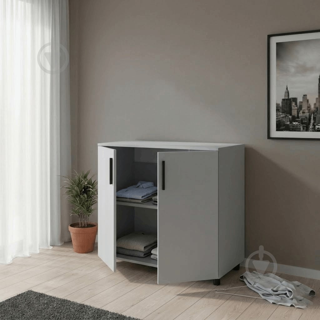 Комод Doros Торн 2ДСП 900x800x516 мм серый/серый - фото 4