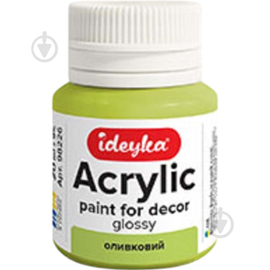Акрил для декору Оливковий 20 мл Ideyka - фото 1