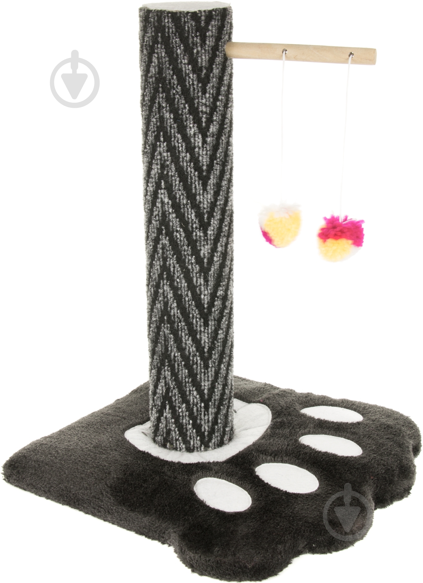 Когтеточка Camon столбик с игрушкой 32х35х46 см - фото 1