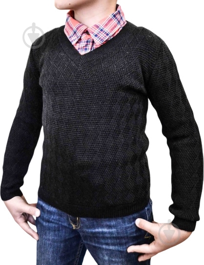 Гольф для мальчика р.146 серый 1703 ( 003 ) - фото 1 Гольф для мальчика р.146 серый 1703 ( 003 ) - фото 1