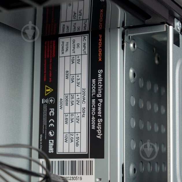 Корпус PrologiX E106 Slim Black Door 400W - фото 5