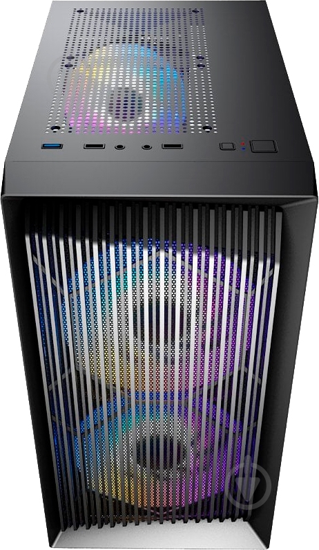 Корпус 1stPlayer BS-2-3F1-BK Black без БП - фото 4