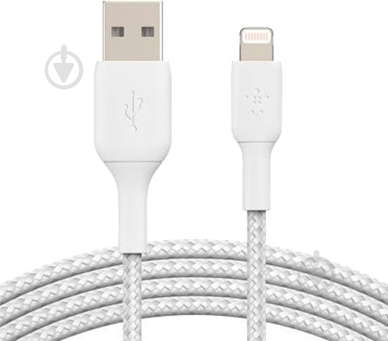 Кабель Belkin USB-A - Lightning BRAIDED 2 м белый (CAA002BT2MWH) - фото 4