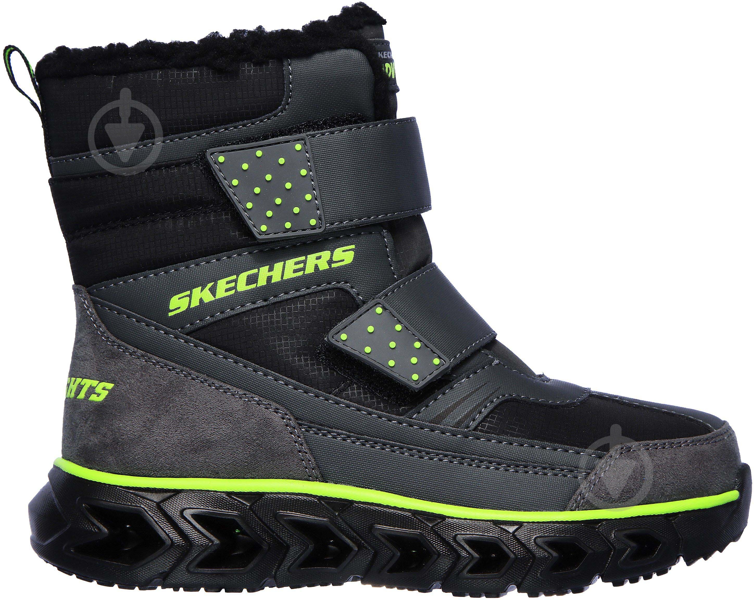 Ботинки Skechers Lights 90588L CCBK р.33,5 серый - фото 1
