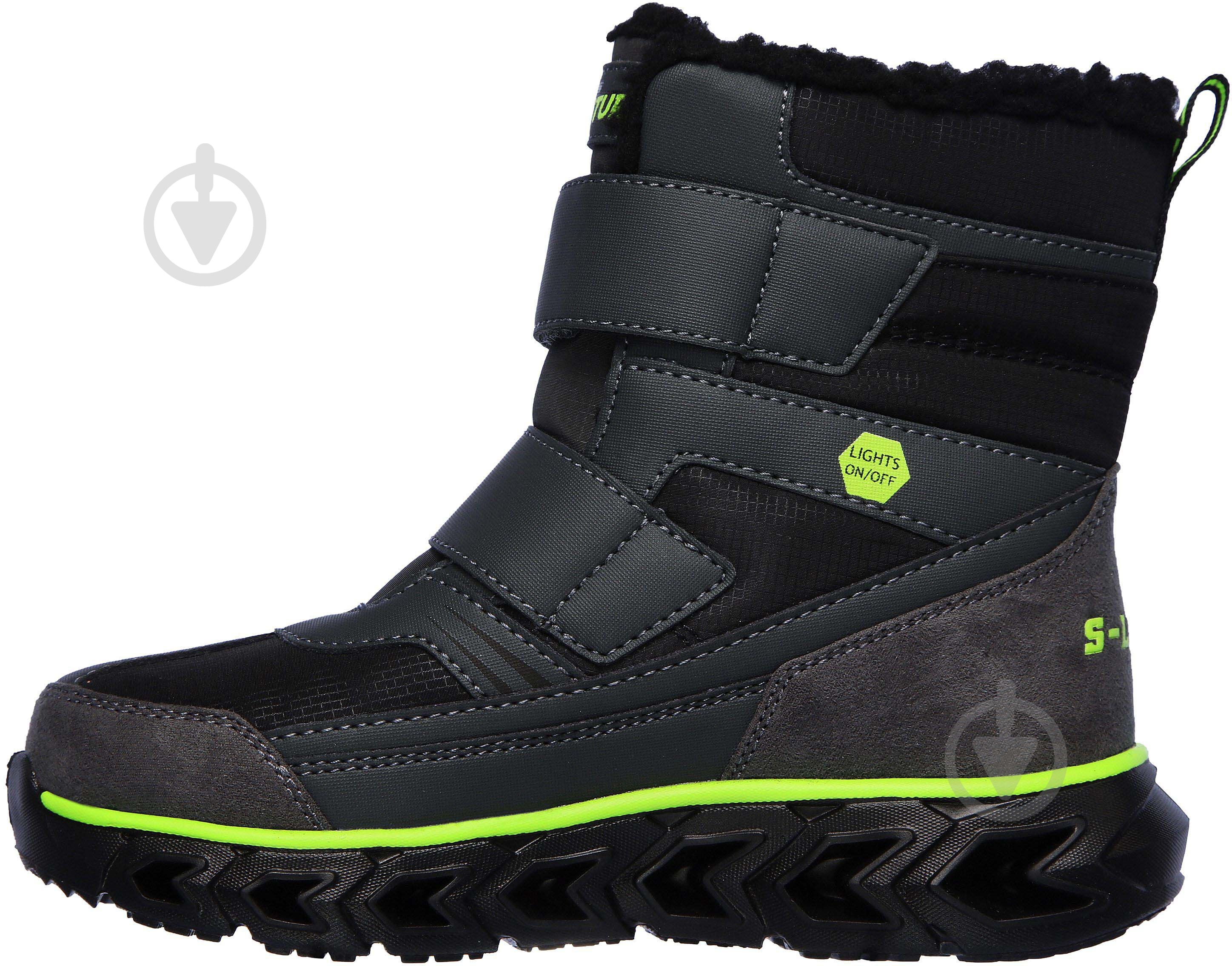 Ботинки Skechers Lights 90588L CCBK р.33,5 серый - фото 2