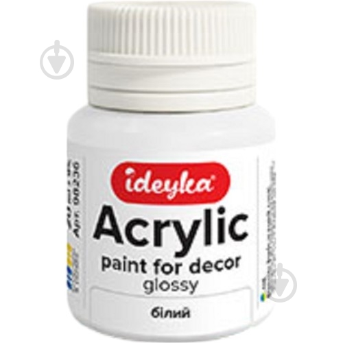 Акрил для декора "Белая" 20 мл Ideyka - фото 1 Акрил для декора "Белая" 20 мл Ideyka - фото 1