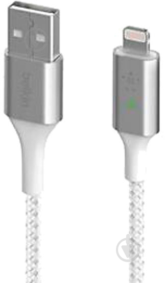 Кабель Belkin USB-A - Lightning BRAIDED 1,2 м белый (CAA007BT04WH) - фото 2