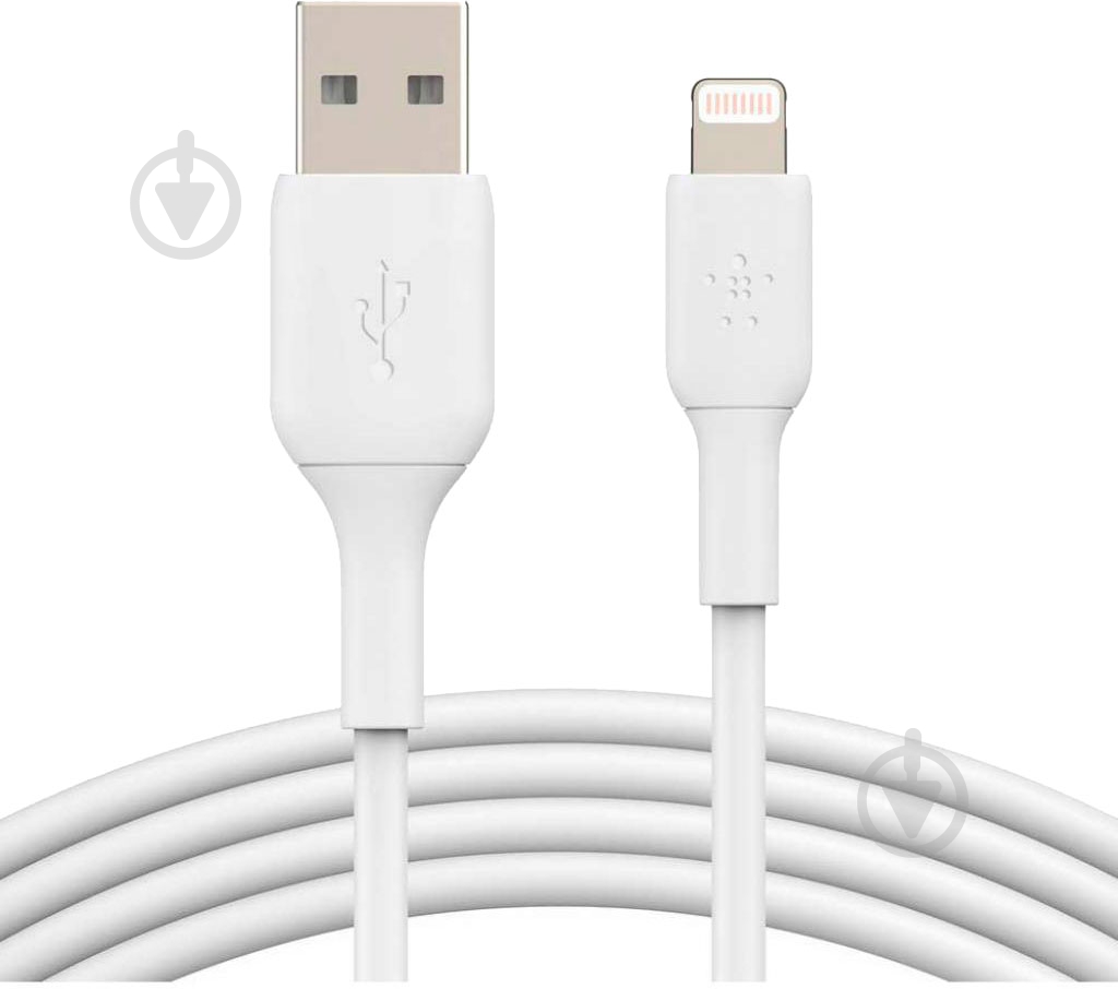 Кабель Belkin USB-A - Lightning PVC 3 м белый (CAA001BT3MWH) - фото 3