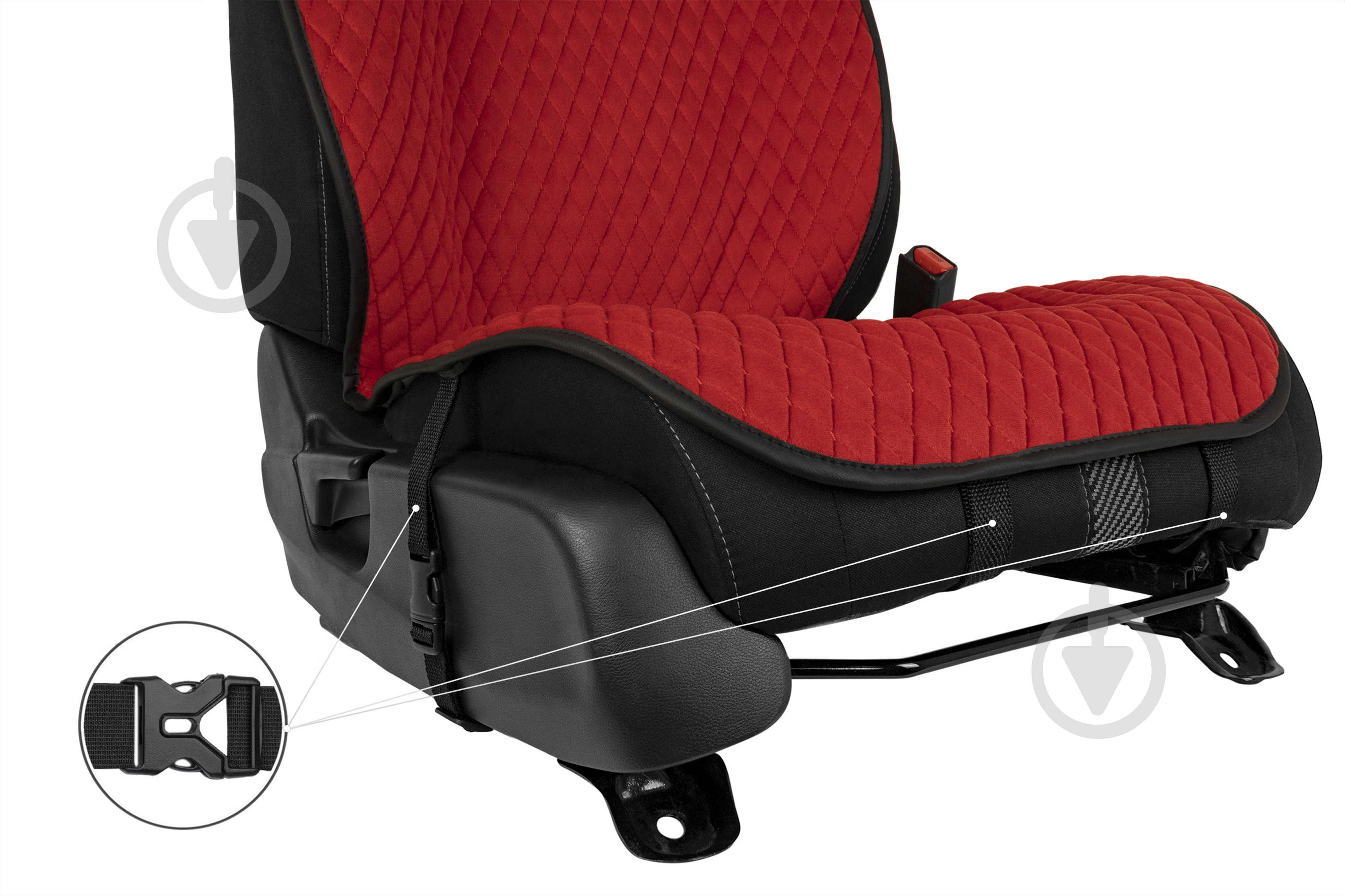 Накидка на сидіння EVAtech ACASMRRRB чорний - фото 4