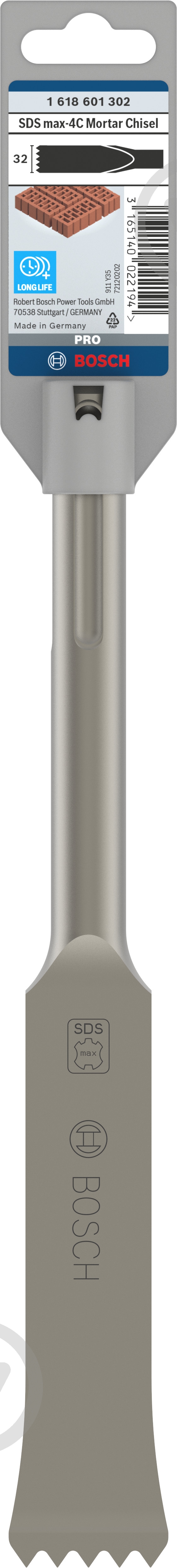 Зубило Bosch SDS-max 32x300 мм 1618601302 - фото 3