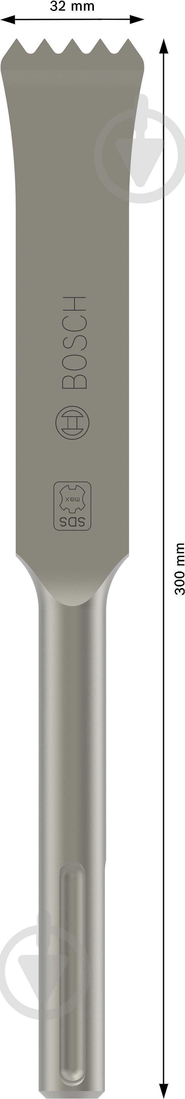 Зубило Bosch SDS-max 32x300 мм 1618601302 - фото 2