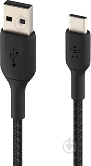 Кабель Belkin USB-A - USB-С, BRAIDED 2 м черный (CAB002BT2MBK) - фото 2
