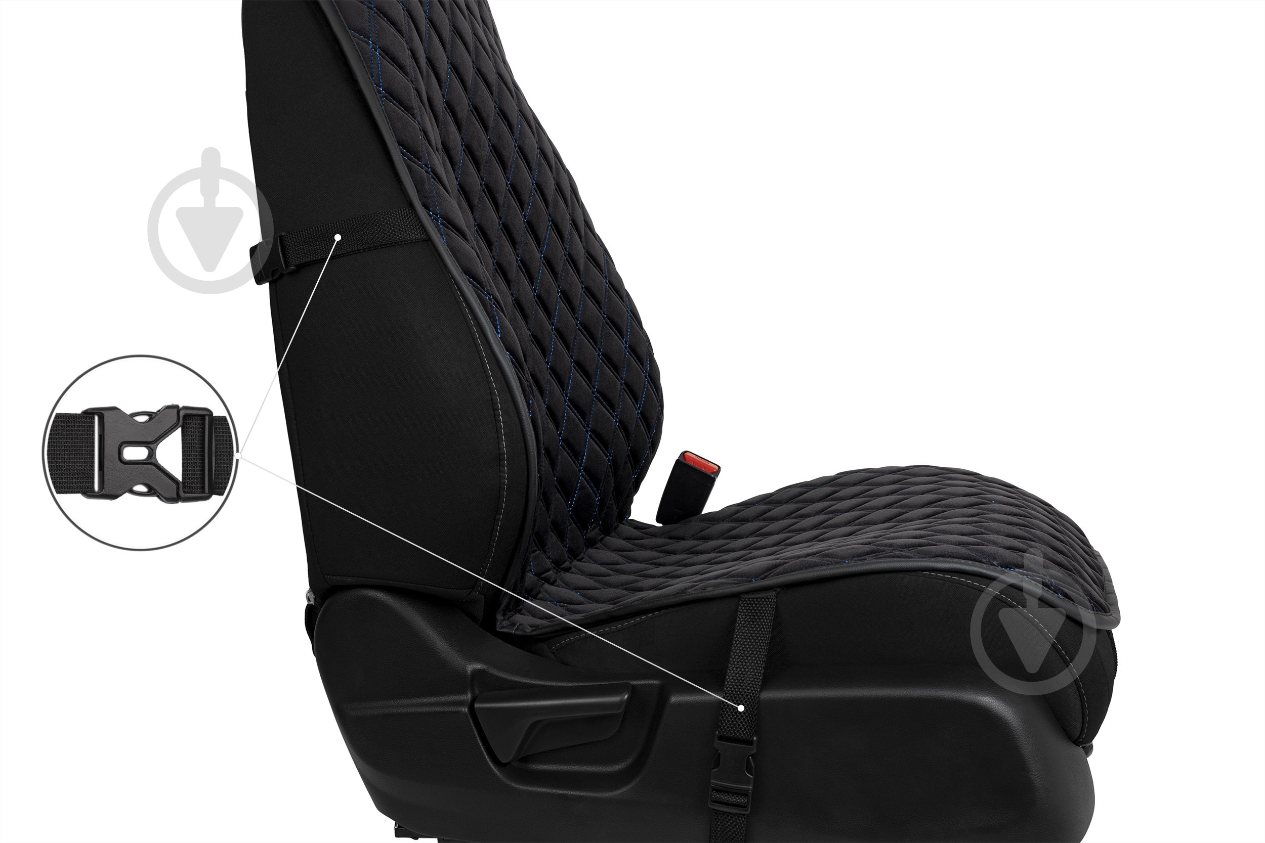 Накидка на сиденье EVAtech ACASDHRBLB черный - фото 5