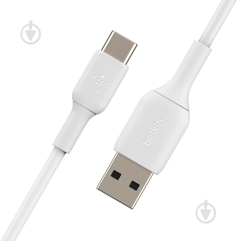 Кабель Belkin USB-A - USB-С, PVC 3 м белый (CAB001BT3MWH) - фото 1
