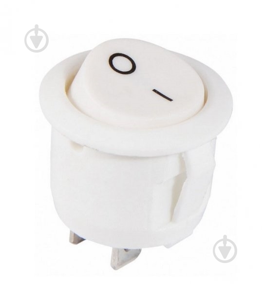 Перемикач клавішний круглий EMT 20 ON-OFF 2pin 6A 11-0209W-У - фото 1 Перемикач клавішний круглий EMT 20 ON-OFF 2pin 6A 11-0209W-У - фото 1