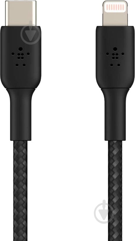 Кабель Belkin USB-С - Lightning, BRAIDED 1 м черный (CAA004BT1MBK) - фото 2