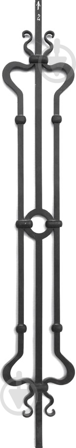 Стойка кованная Бастион №2-м 950x155 мм - фото 1 Стойка кованная Бастион №2-м 950x155 мм - фото 1