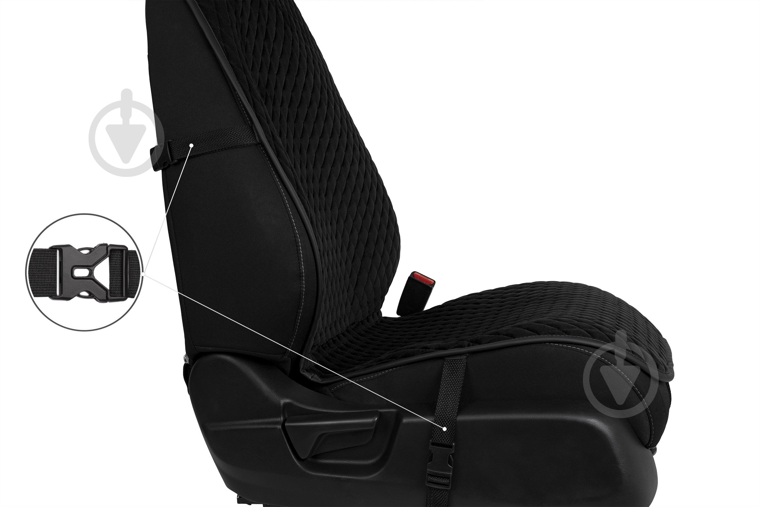 Накидка на сиденье EVAtech ACASMRBBB черный - фото 5