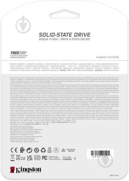 SSD-накопичувач Kingston Fury Renegade 2280 500GB M.2 PCI Express 4.0 x4 3D TLC NAND (SFYRS/500G) - фото 6