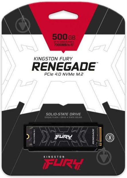 SSD-накопичувач Kingston Fury Renegade 2280 500GB M.2 PCI Express 4.0 x4 3D TLC NAND (SFYRS/500G) - фото 5