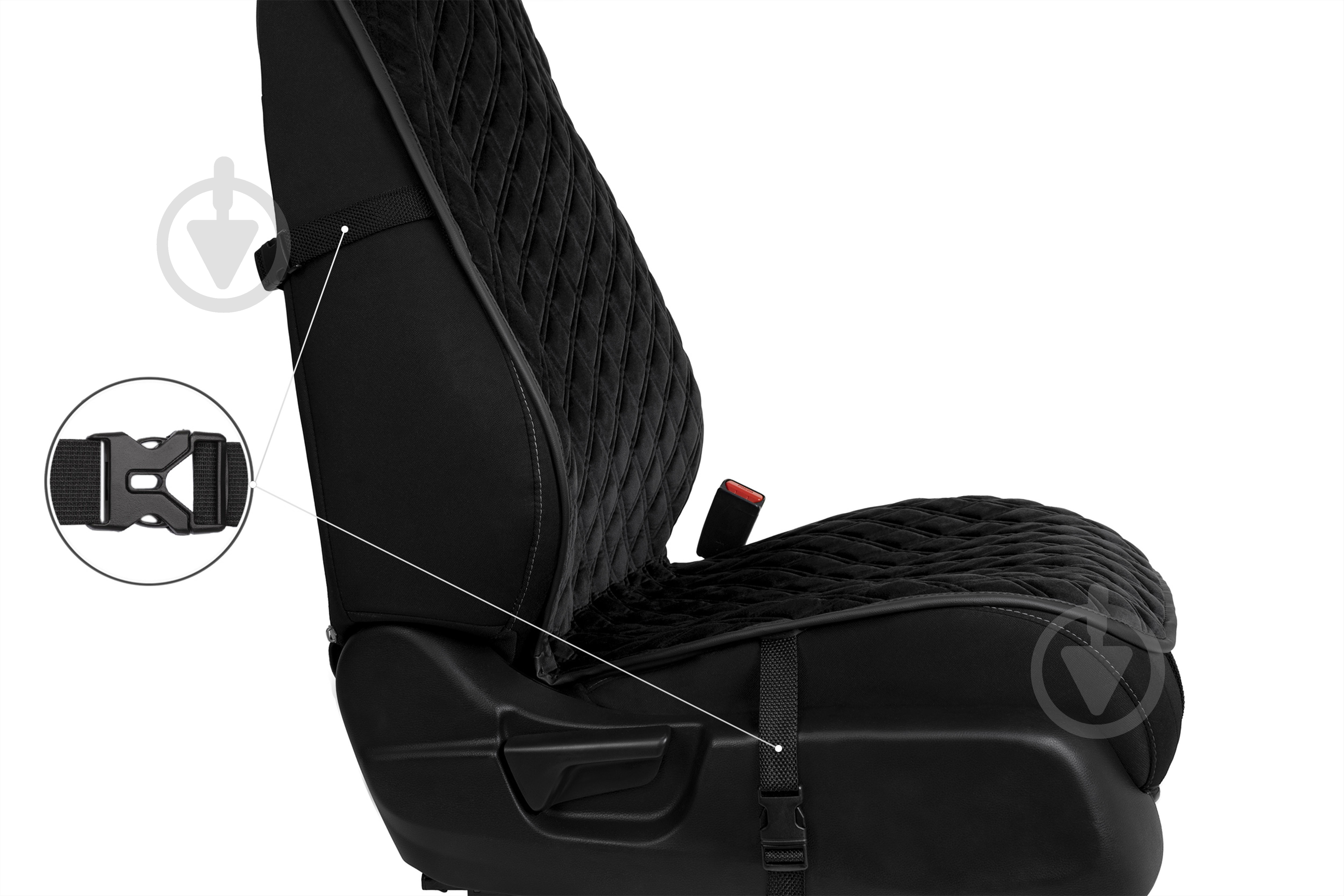 Накидка на сиденье EVAtech ACASHRBBB черный - фото 5