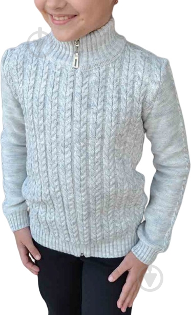 Кофта для девочки «Софи» р.134 серый - фото 1