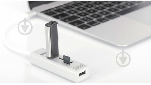 Адаптер Digitus USB 2.0 (AF/Type-C) OTG USBx2 белый (DA-70243) - фото 4
