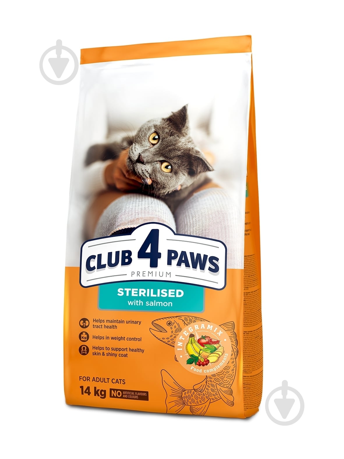 Корм сухий Club 4 Paws Преміум "Стерилізовані" для дорослих стерилізованих котів з лососем 14 кг - фото 1