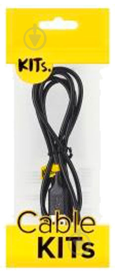 Кабель Kit USB 2.0 - Lightning 1 м черный (KITS-W-003) - фото 3