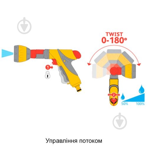 Пистолет Hozelock распылитель - дождеватель 4 режима ultra twist - фото 3 Пистолет Hozelock распылитель - дождеватель 4 режима ultra twist - фото 3