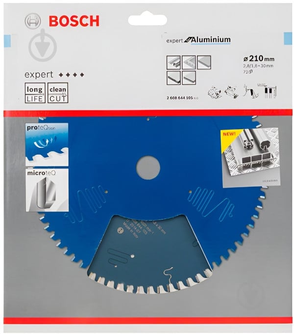 Пильный диск Bosch Expert for Aluminium 210x30x1,8 Z72 2608644105 - фото 2