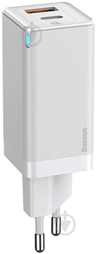 Зарядний пристрій BASEUS 45W GaN2 2C+U White (CCGAN-Q02) - фото 1