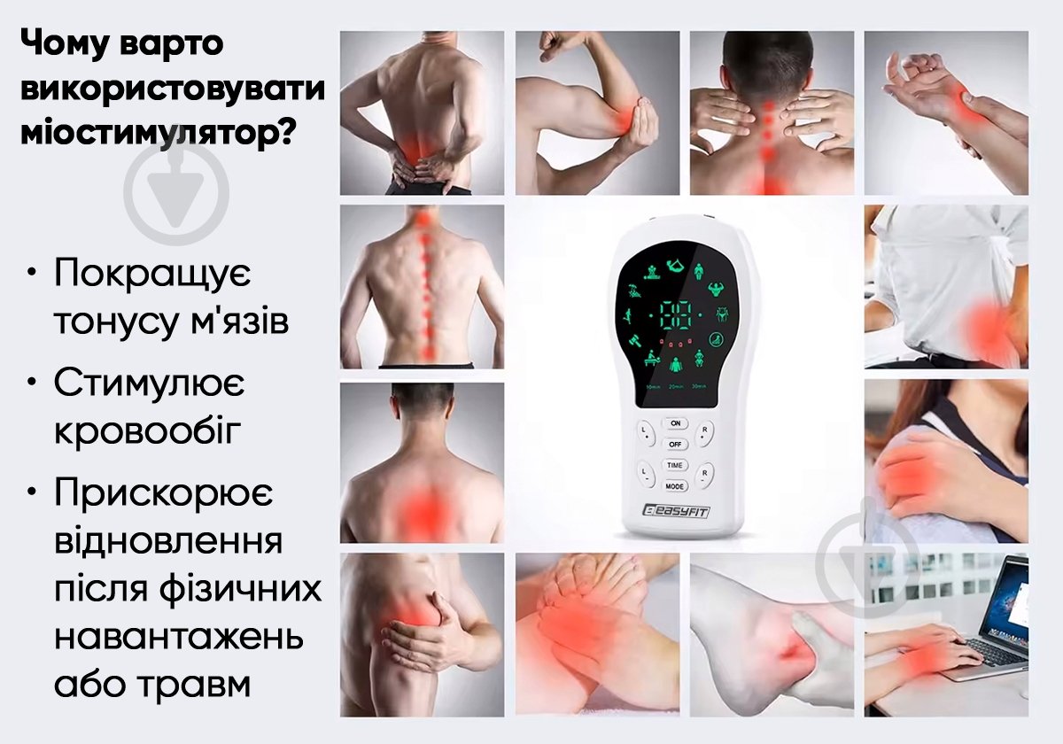 Миостимулятор EasyFit ActivePulse-1 для тела (EF-2303) - фото 2 Миостимулятор EasyFit ActivePulse-1 для тела (EF-2303) - фото 2