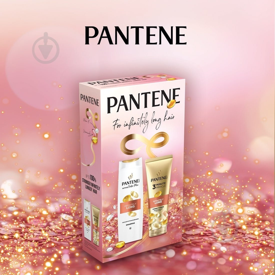 Подарунковий набір для жінок Pantene Шампунь Безкінечно довге 400 мл + Бальзам-ополіскувач Безкінечно довге 220 мл - фото 6