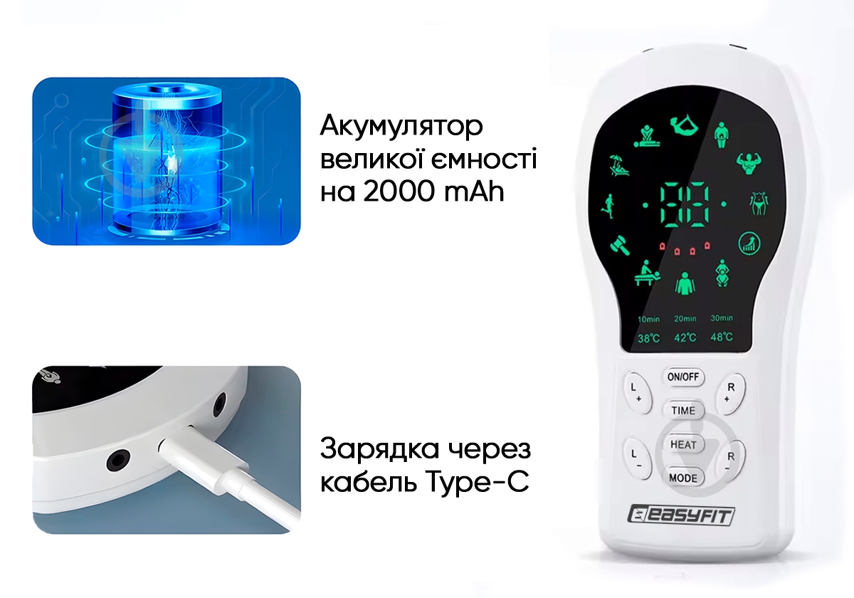 Миостимулятор EasyFit ActivePulse-2 для тела (EF-2304) - фото 3